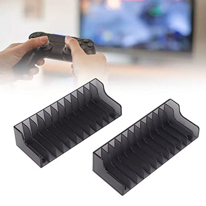 Estink Game Card Storage Stand 24-Slot ABS Tabletop Display Rack | Durable plastic , holds 12 cartridges and 12 discs, compact media shelf, fits Switch and Lite gaming setups,