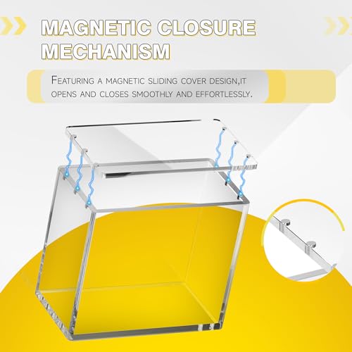ETB Protector Case Clear Acrylic Display Box with Magnetic Closure Design 5mm Thickened Protective Stackable Storage Box for Card Game Collection(Elite Trainer Box Case,3 Pack) - size: Elite Trainer Box Case