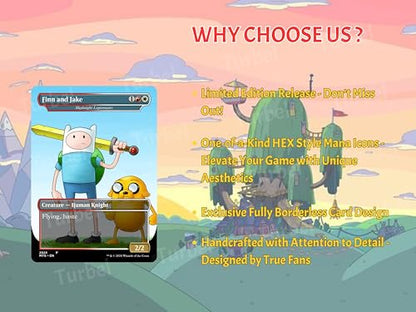 Adventure MTG Commander Deck – Adventure Time Edition – 100 Proxy Full Art Cards (Cards Plus PU Leather Case) - style: Cards Plus PU Leather Case
