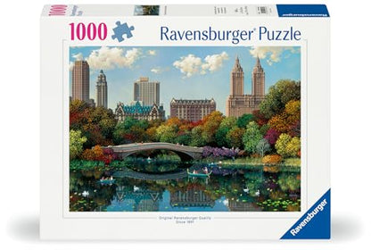 Ravensburger NY Central Park, Bow Bridge 1000 Piece Jigsaw Puzzle | Relaxing Activity | Unique and Perfectly Fitting Pieces, Durable Puzzle for Adults