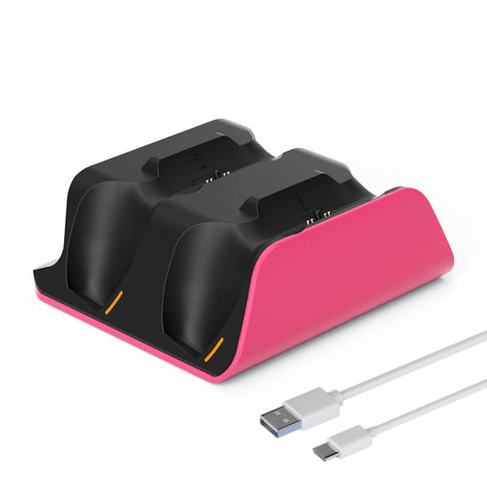 Tangxi PS 5 Controller Charger Station for Dual Wireless Controllers Simultaneous Charging, Compatible with PS 5 Pro, Slim, Dualsensess, Edge Controller (Pink) - color: Pink