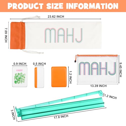 Ceenna American Mahjong Set with Carrying Bag,American,Orange - color: Orange