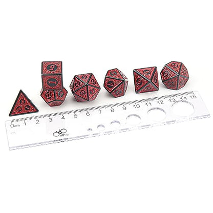 Coyeekn 35Pcs Retro DND Polyhedral Dice Set with Storage Pouch | 5 Complete Polyhedral Dice Sets (D4-D20), Great for D&D, MTG & Tabletop RPG Games - color: 35pcs-retro Sets
