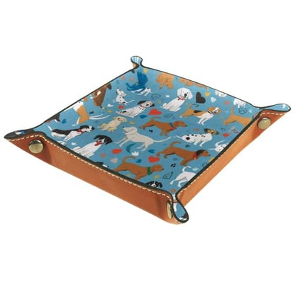 Animals Dogs Dice Tray Dice Rolling Tray Folding Dice Holder for Dice Games, Like RPG, DND and Other Table Games - color: Multi 3