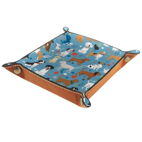 Animals Dogs Dice Tray Dice Rolling Tray Folding Dice Holder for Dice Games, Like RPG, DND and Other Table Games - color: Multi 3
