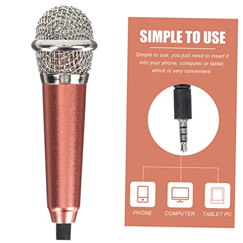 ibasenice 6pcs Mini Microphones Portable Vocal Microphones for Smartphones and Tablets Compact Design for Podcasting Singing Vlogging and Interviews Easy to Use