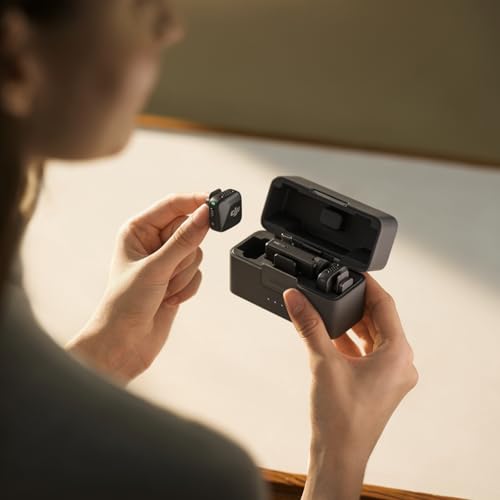 DJI Mic Mini (2 TX + 1 RX + Charging Case), Wireless Lavalier Microphone for iPhone/Camera/Android, Ultralight, Detail-Rich Audio, 48h Use, Noise Cancelling, Automatic Limiting, Vlog, Streaming | 48h Use, Noise Cancelling, Automatic Limiting, Wireless Mic