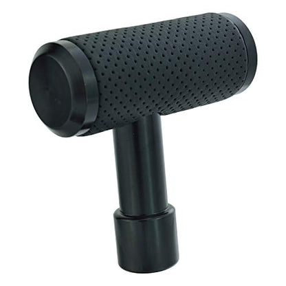 T Handle Shifter Car Knob, Joystick Style Alloy Cover with Leather Gear Stick Lever Shift Fit Most Automatic Manual Transmissions, Black - color: Black