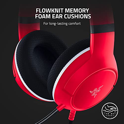 Razer Kaira X Wired Headset for Xbox Series X|S, Xbox One, PC, Mac & Mobile Devices: Triforce 50mm Drivers - HyperClear Cardioid Mic - Memory Foam Ear Cushions - On-Headset Controls - Pulse Red - color: Red