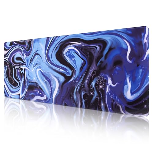 ALOANES Waterproof Gaming Mousepad Large Mouse Mat Non-Slip Rubber Base | Desk pad Keyboard Desk Mat for Computer, Office Home, Fluid Mat XL(31.50"x11.81"x0.12") - color: Fluid, size: 31.5L x 11.8W inches