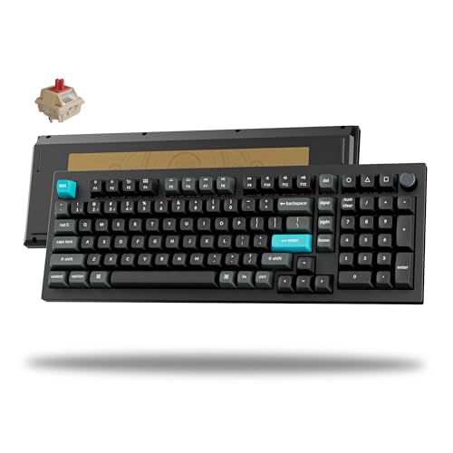 Keychron Q5 Ultra 8K Polling Rate Wireless Custom Mechanical Keyboard | 2.4 GHz & Bluetooth ZMK Launcher, 660Hr Battery Aluminum Body with Hot-swappable Red Switches for Mac Windows Linux - Black - color: Red Switch