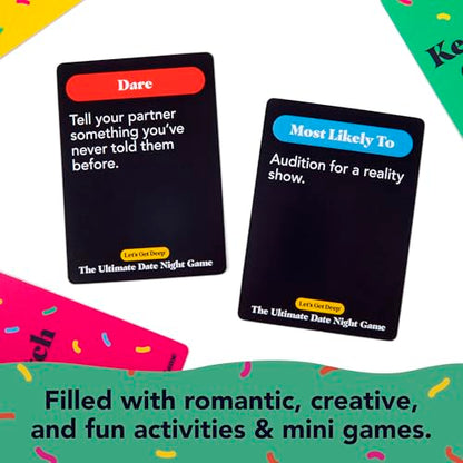 The Ultimate Date Night Game by Relatable, Great for Couples Games and Stay at Home Date Night Ideas, From The Makers of Let's Get Deep Relationship Card Game, Includes 200 Cards & Spinner - style: Ultimate Date Night Game