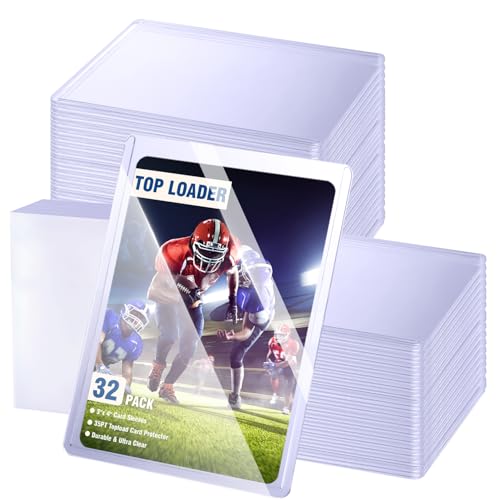 100 Penny Sleeves and 100 Top Loads, EDUDIIU 35PT Card Sleeves Hard Plastic, 3" x 4" Hard Card Protectors, Rigid Toploads for Yugioh, Baseball, Sports Cards - size: 100 Toploads + 100 Soft sleeves