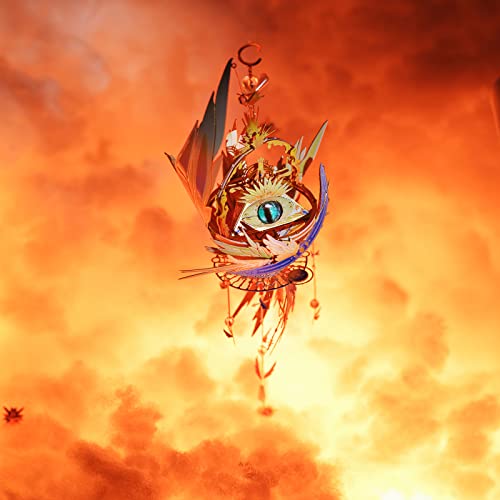 MU 3D Metal Puzzles Model Kits for Adults Building The Eye of Providence, Wedjat-Eyes Steel Jigsaw Ancient Myths Magic Power Helix Nebula Shape DIY Handcraft Sets Gift - color: The Eye of Providence