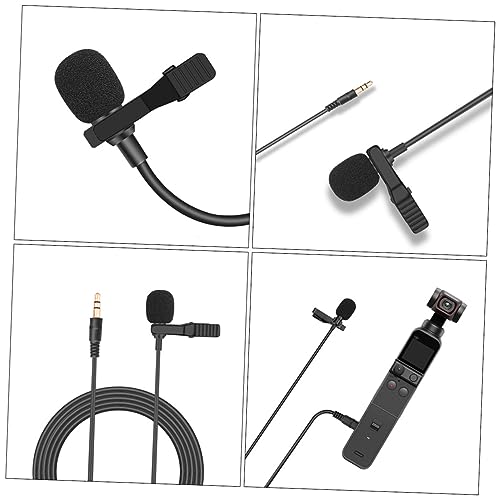 Clip Lavalier Microphone for Live Streaming and Meetings Compatible Pocket Sturdy Collar Clip for Secure Use Sound Capture for Vlogs and Gaming