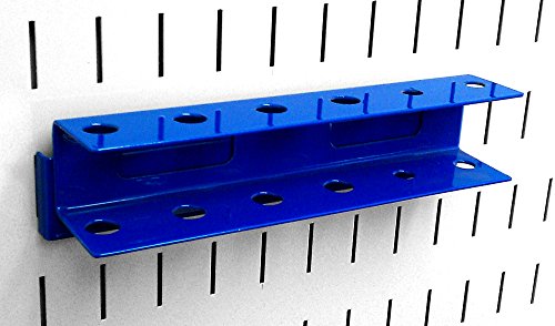 Wall Control Screwdriver Holder Bracket Slotted Metal Pegboard Accessory Slotted Tool Board - Blue - color: Blue, size: 8in x 2in x 2in