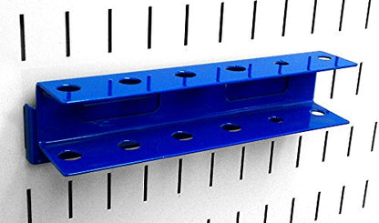 Wall Control Screwdriver Holder Bracket Slotted Metal Pegboard Accessory Slotted Tool Board - Blue - color: Blue, size: 8in x 2in x 2in