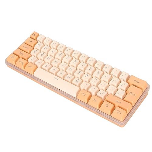 ZJchao 61 Key Ultra Compact Mechanical Keyboard RGB Backlit Tactile Orange Yellow Switches 60 Layout for Gamers Typists - size: Orange Yellow