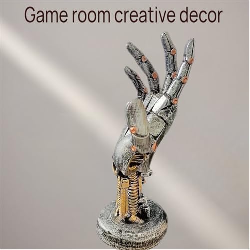 Cyberpenk Silverhand Mechanical Hand, Gaming Controller Holder Stand Punk Style Steampunk Modern Home Decor Gaming Room Decor Resin Art Gift