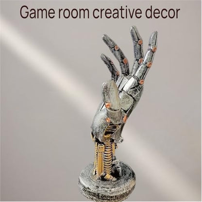Cyberpenk Silverhand Mechanical Hand, Gaming Controller Holder Stand Punk Style Steampunk Modern Home Decor Gaming Room Decor Resin Art Gift