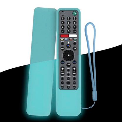 Protective Case for Sony Remote RMF-TX600U RMF-TX500U RMF-TX500E RMF-TX600E | Silicone Cover for Sony RMF-TX621U RMF-TX520U Smart TV Remote Sleeve Skin Waterproof, Anti-slip (Glow in Dark Blue) - color: Glow in Dark Blue