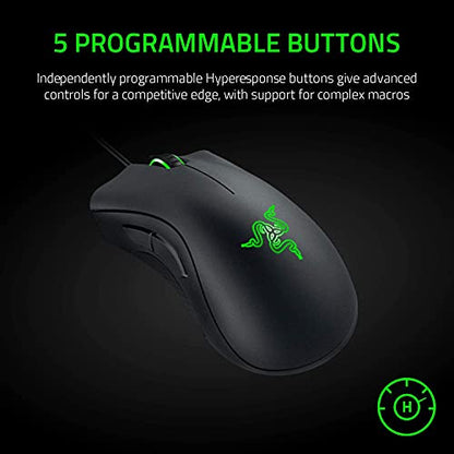 Razer Deathadder Essential - Optical Esports Gaming Mouse- 6400 Adjustible DPI (Renewed)