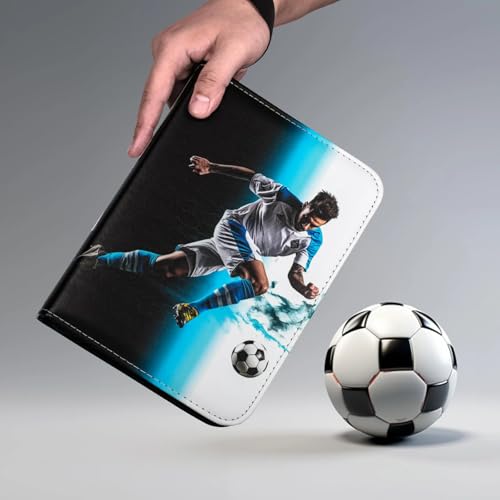 Trading Card Binder 400 Card Capacity, 50 Removable Sleeves (4 Pocket), Zipper Card Album Organizer for TCG Cards (Soccer) - color: Soccer