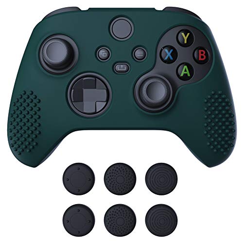 eXtremeRate PlayVital Racing Green 3D Studded Edition Anti-slip Silicone Cover Skin for Xbox Series X/S Controller, Soft Rubber Case Protector for Xbox Core Wireless Controller with Thumb Grip Caps - color: Racing Green