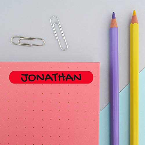 50 Personalized Adhesive Labels to Mark Objects 2.3 x 0.4 in. Waterproof Stickers to Mark School Supplies, Books, kindergartens Goods, Summer Camps, Children's Toys, etc. - color: Palette 1