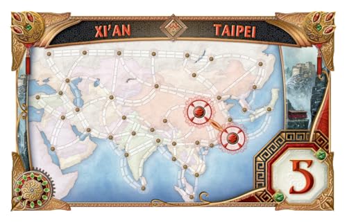 Asmodee Ticket to Ride Asia Board Game Expansion - Expand Your Railway Adventures! Fun Family Game for Kids & Adults, Ages 8+, 2-6 Players, 30-60 Minute Playtime - size: 3. Map Collection, style: Asia