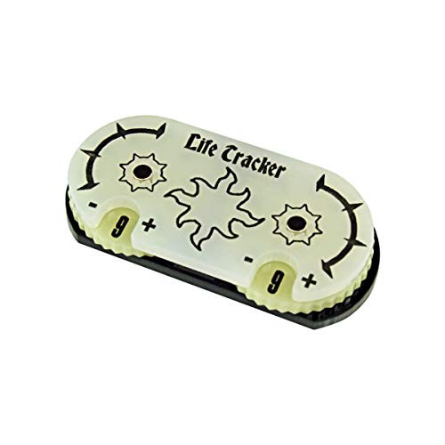 LITKO Life Counter Wheel | Compatible with Magic: The Gathering | White | 0–99 dual dial | 25x50mm | Translucent acrylic | Laser-engraved Plains symbol | Magnetic, pre-assembled | Fits deck boxes - color: White