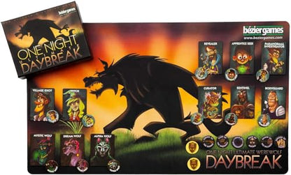 One Night Ultimate Daybreak by Bezier Games | Standalone Hidden Role Mystery with Social Deduction | App-Supported Bluffing Experience | 3-7 Players | 10 Minutes - style: Werewolf Daybreak
