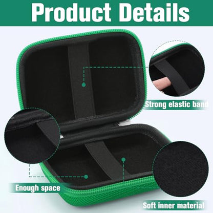 Sanwuta 2 Pcs Travel Card Games Case Playing Card Case EVA Hard Protective Storage Carrying Bag for Classic Playing Box Not Including Cards (Green) - color: Green