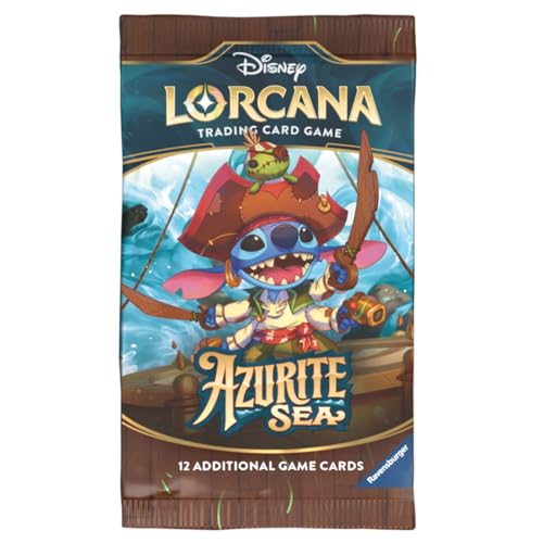 Ravensburger Disney Lorcana TCG: Azurite Sea Assorted Single Booster Pack (12 Cards) | Collectible Trading Cards | Ideal for Disney Fans & TCG Players | Suitable for Ages 8+