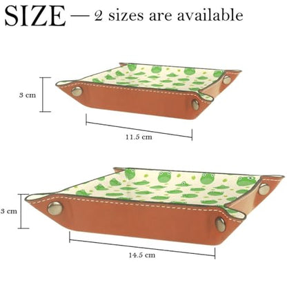 Frog Pattern Dice Tray PU Leather Dice Rolling Tray Folding Dice Holder for Dice Games, Like RPG, DND and Other Table Games - color: Multi 3