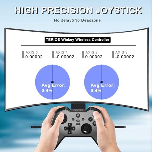 TERIOS T32 Pro Controller for Nintendo Switch/Oled/Lite/PC, Wireless Controller with Hall Effect Joystick/No Drift/NFC/Linear Motor/Turbo