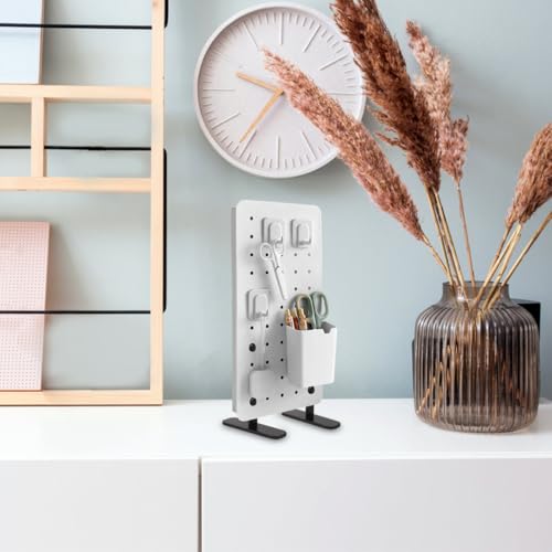 CHILDWEET Desktop Pegboard Stand Peg Board Desk Mount for Gaming Desk Accessories Clamp on Pegboard Organizer for Under Privacy Panel Office Wall Organizer 1 Pair