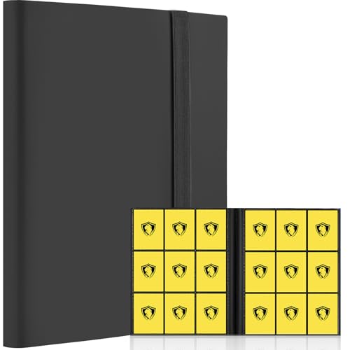 Card Binder 9 Pocket, Premium Card Book for 360 Cards, Sturdy Card Album for Collectible Cards, Side-Loading Card Collection Folder for TCG, MTG, Other Game Cards, Sport Cards, Black - color: 1-Black, size: 9 Pocket 360