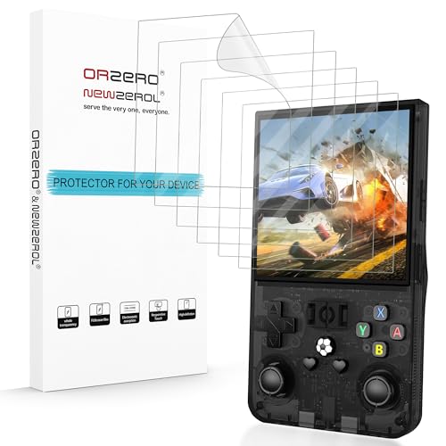 Orzero (6 Pack) Screen Protector Compatible for R36 Max/R36 Max Retro Handheld Game Console, Premium Soft TPU High Definition Anti-Scratch - size: R36 Max/R36 Max Retro