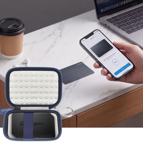 GWCASE Hard Case for Tangem Crypto Wallet, 2-3 Cards, Carabiner, White | EVA Hard Shell with Scratch-proof Lining; Elastic Band; Carabiner for EDC;Dustproof, Dplash-resistant;Box Only - color: White
