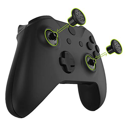 eXtremeRate ThumbsGear Xbox 컨트롤러용 교체 가능한 썸스틱 - 편안함 향상 - 블랙 3가지 높이 돔형 및 오목한 그립 인체 공학적 조절 가능한 조이스틱, Xbox Seires X/S, Xbox One S/X/Elite용 - color: 블랙.