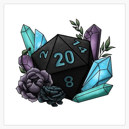 Mystic Class D20 - Tabletop Gaming Dice Bumper Sticker Window Water Bottle Decal 5"