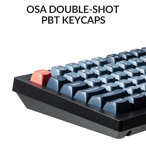Keychron V6 Max Wireless Custom Mechanical Keyboard, 2.4 GHz Bluetooth QMK Full-Size Layout RGB with Hot-swappable Gateron Banana Switch Compatible with Mac Windows Linux - color: Hot-swap Gateron Jupiter Banana Switch