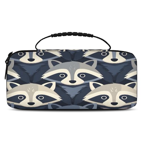 Adornori Raccoon Carry Case Compatible with Nintendo Switch 2, with 20 Games Cartridges, Cute Portable Travel Carrying Case Pouch for Accessories & Games - color: Multicolor 13