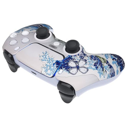 MODDEDZONE M Series Custom controller for PS5 - Wireless, OEM-Quality Custom Designs for Playstation 5 Controller- Diverse & Unique Styles for Enhanced Gaming (Wave) - color: Wave