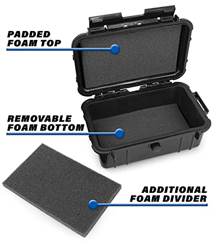CASEMATIX Graded Card Case Compatible with 6+ BGS 8+ PSA FGS Graded Sports Trading Cards, Waterproof Graded Slab Card Storage Box with Card Carrying Case Impact Absorbing Foam Inserts