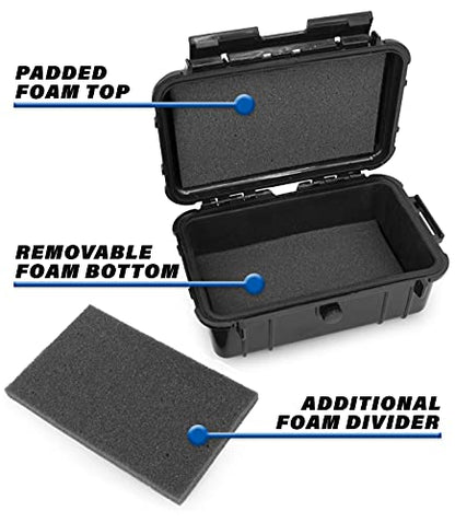 CASEMATIX Graded Card Case Compatible with 6+ BGS 8+ PSA FGS Graded Sports Trading Cards, Waterproof Graded Slab Card Storage Box with Card Carrying Case Impact Absorbing Foam Inserts