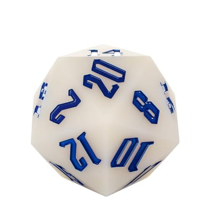 Silicone 55mm D20 DND Dice, Light Changing Colors Single Large D20 | Giant D20 Polyhedral Dice with Dice Gift Box Compatible with Dungeons and Dragons RPG Table Games(Red Yellow/Blue) - color: Red Yellow/Blue