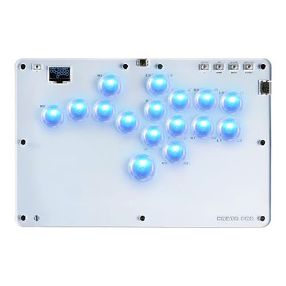 Haute42 R16 Leverless Arcade Stick, Hot-Swap 16-Key Fighting Controller | Custom RGB & Turbo Functions & Hot Swap Supported, Compatible with PC/Ps3/Ps4/Switch/Steam - color: White