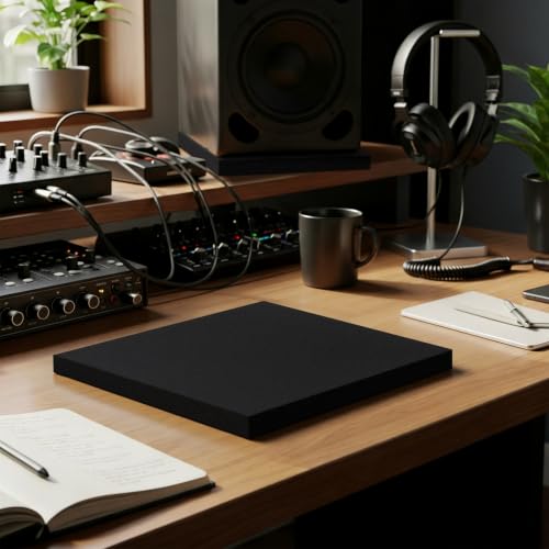 4 Pcs 1" Thick Foam Padding Sheet with Adhesive Backing Block | 12 Inch x 12 Inch, Closed Cell, Self Stick Neoprene Insulation Foam Sheet, Black, for Furniture Cars Speakers - color: Black, size: 1 Inch Thick, 12 x 12 Inches